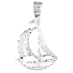 Sterling Silver Sail Boat Pendant