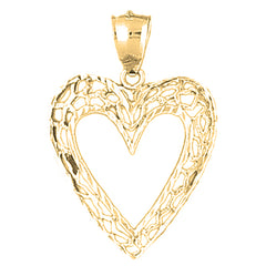 Yellow Gold-plated Silver Heart Pendant