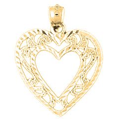 Yellow Gold-plated Silver Heart Pendant