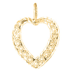 Yellow Gold-plated Silver Heart Pendant