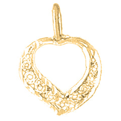 Yellow Gold-plated Silver Heart Pendant