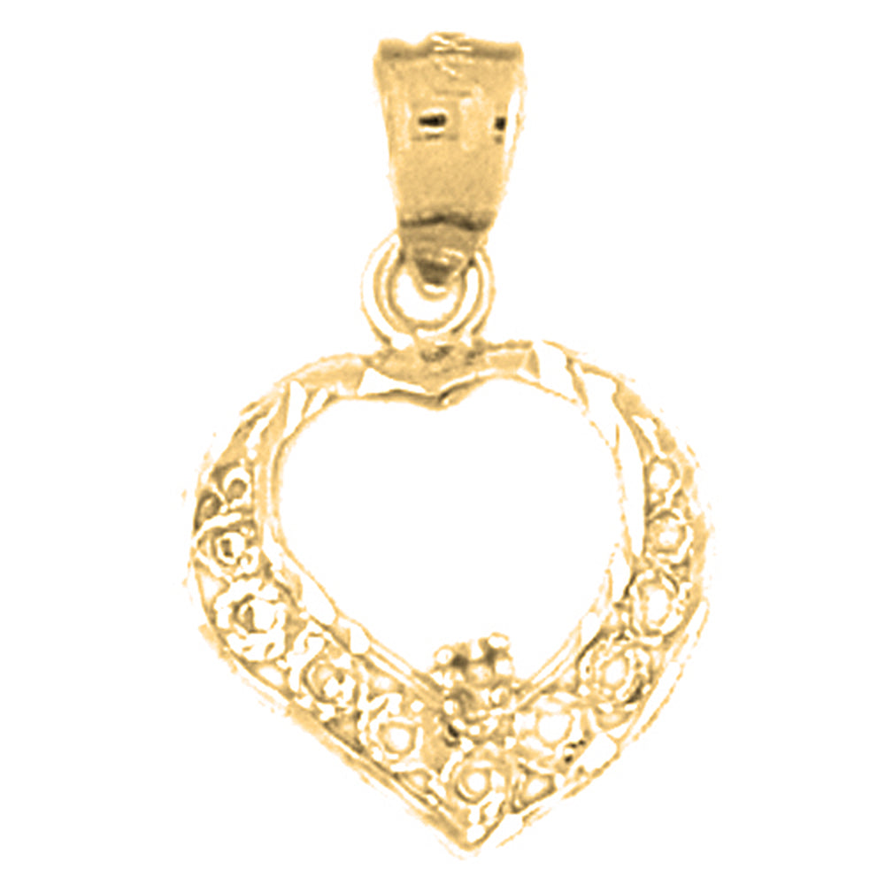 Yellow Gold-plated Silver Heart Pendant
