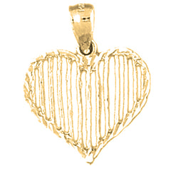 Yellow Gold-plated Silver Heart Pendant
