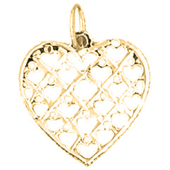 Yellow Gold-plated Silver Heart Pendant