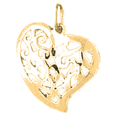 Yellow Gold-plated Silver Heart Pendant