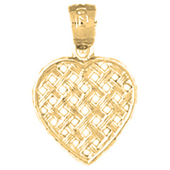 Yellow Gold-plated Silver Heart Pendant
