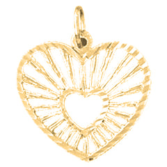 Yellow Gold-plated Silver Heart Pendant