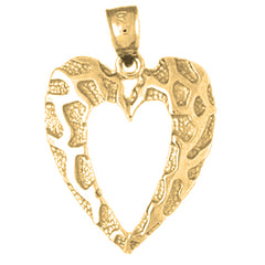 Yellow Gold-plated Silver Heart Pendant