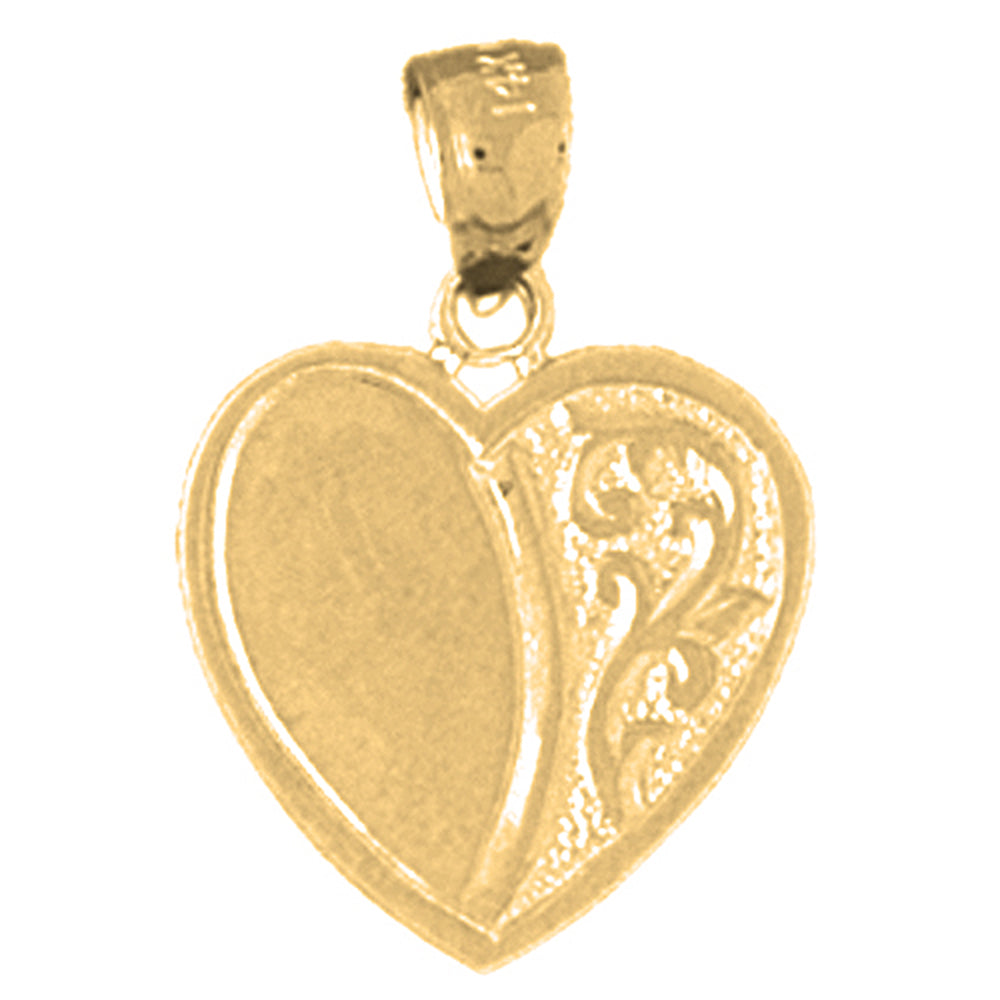 Yellow Gold-plated Silver Heart Pendant
