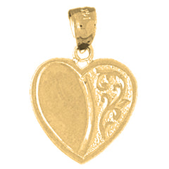 Yellow Gold-plated Silver Heart Pendant