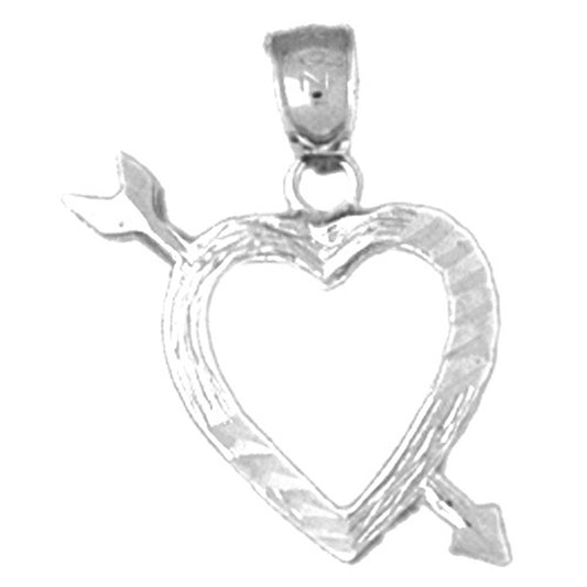 Sterling Silver Heart And Arrow Pendant