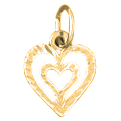 Yellow Gold-plated Silver Heart Pendant