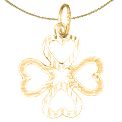 Sterling Silver Valentine Heart Pendant (Rhodium or Yellow Gold-plated)