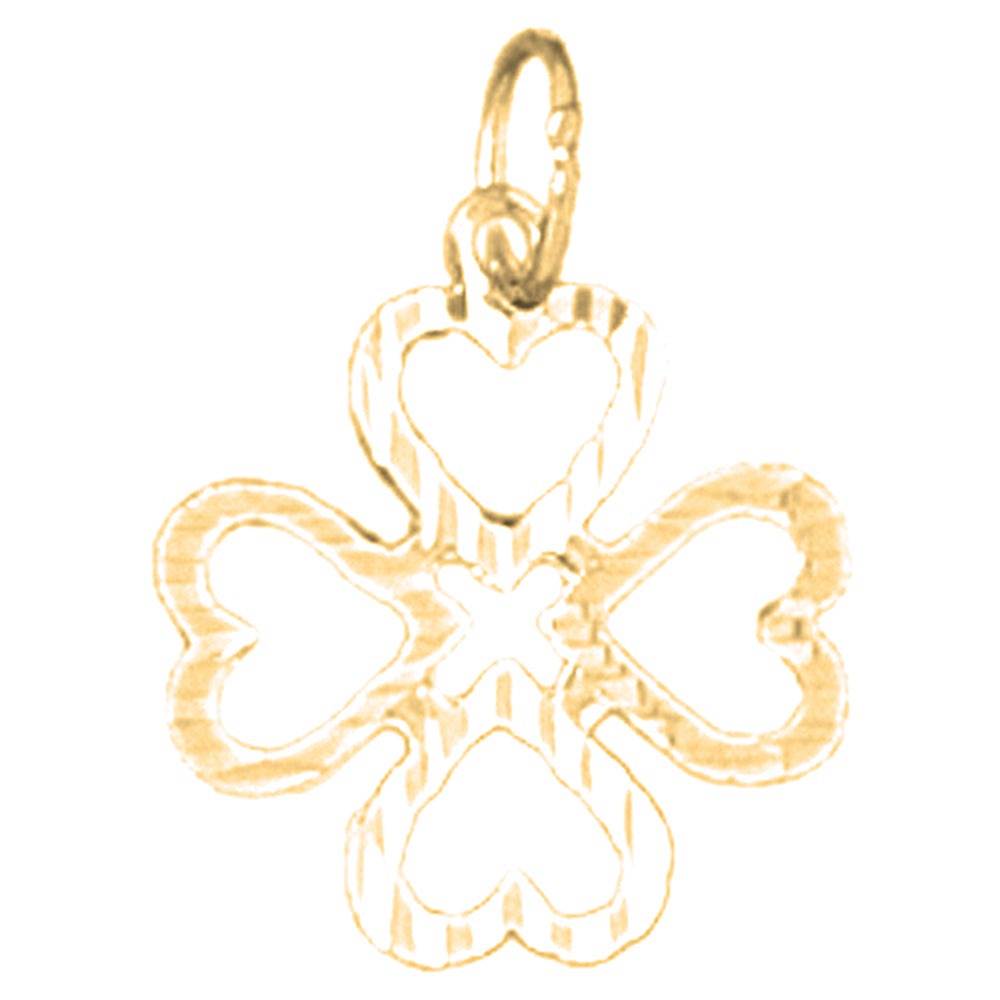 Yellow Gold-plated Silver Valentine Heart Pendant