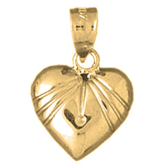 Yellow Gold-plated Silver Heart Pendant