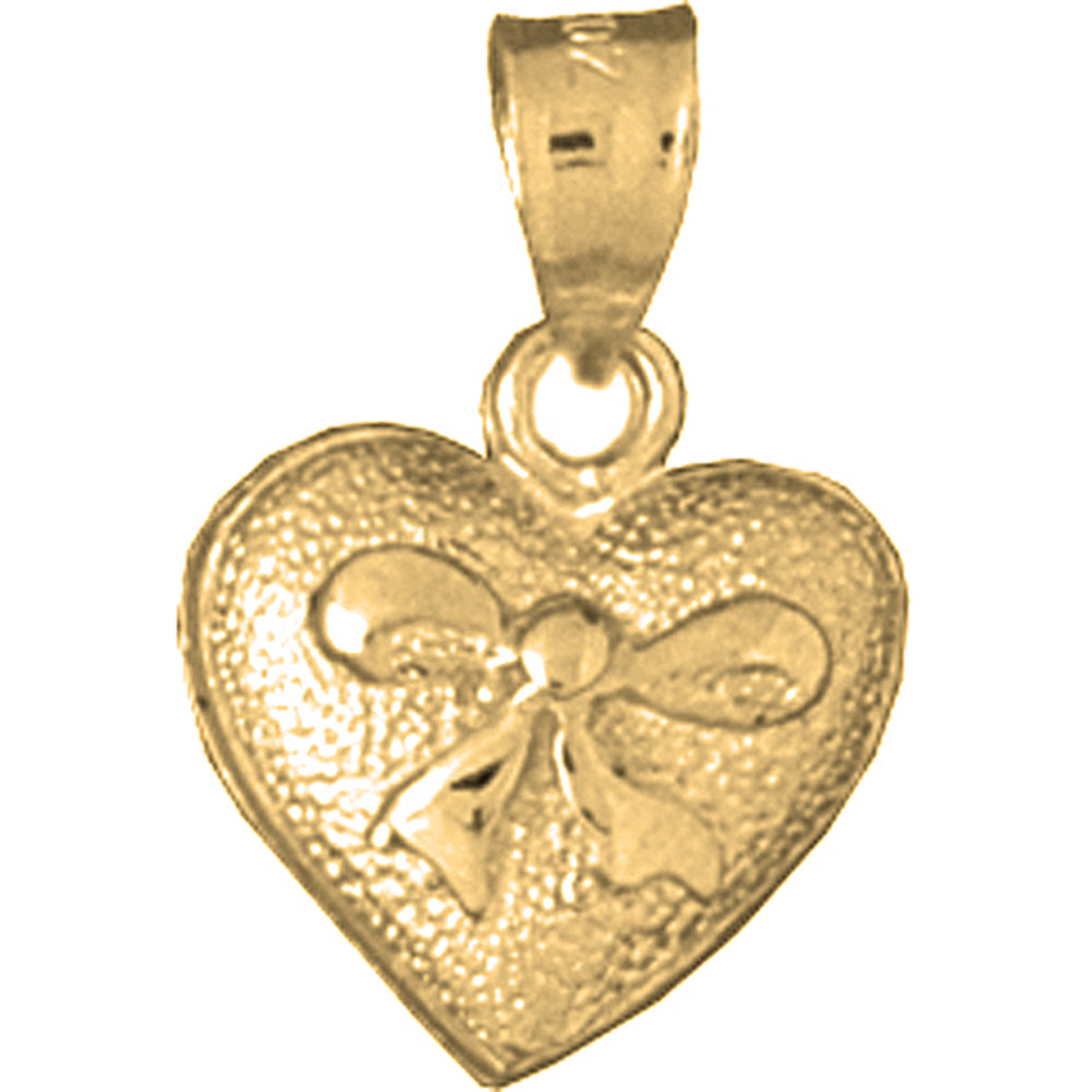 Yellow Gold-plated Silver Heart Pendant