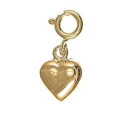 Yellow Gold-plated Silver Heart Pendant