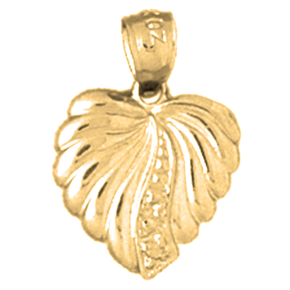 Yellow Gold-plated Silver Heart Pendant