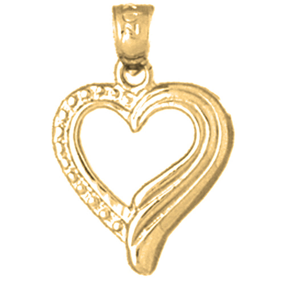 Yellow Gold-plated Silver Heart Pendant