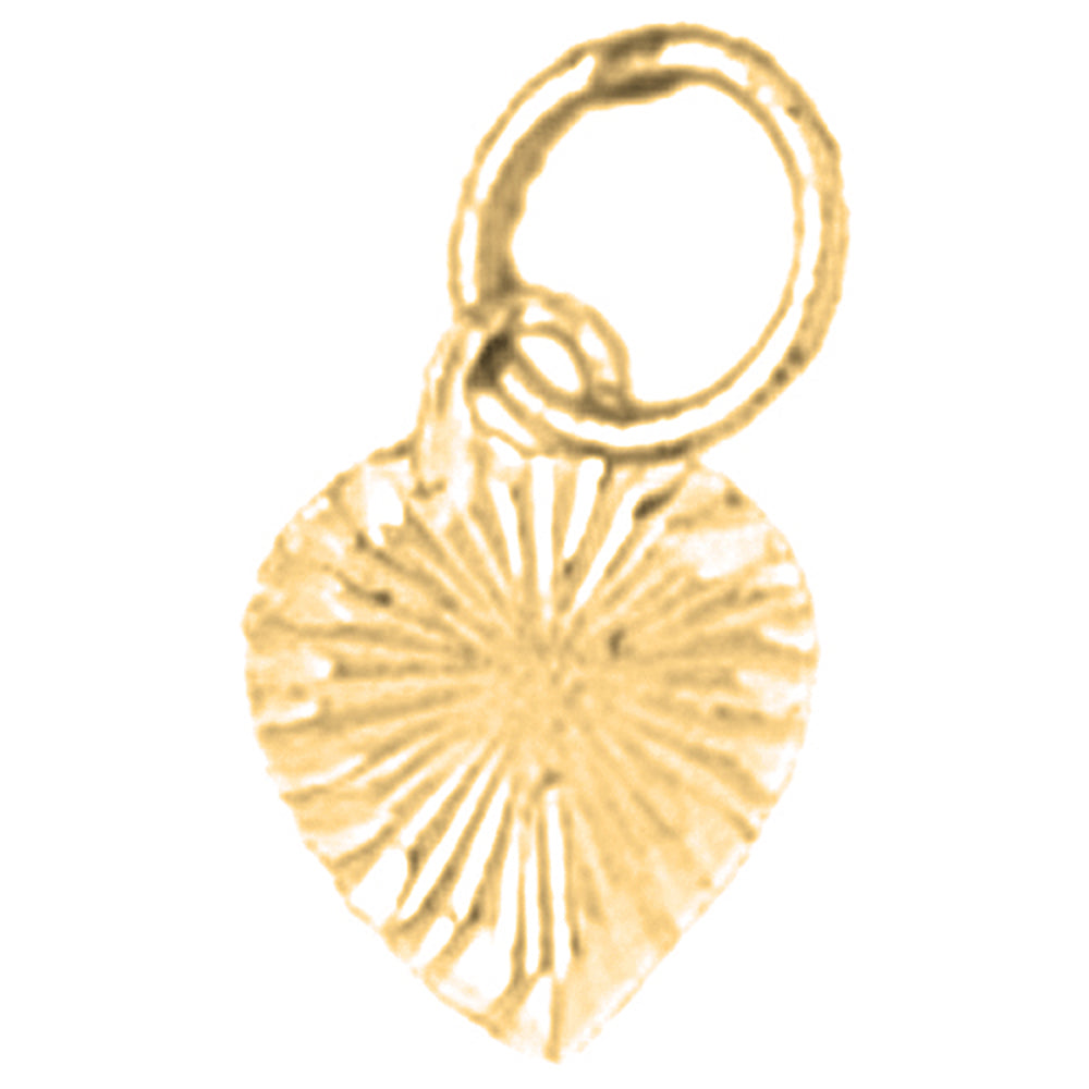 Yellow Gold-plated Silver Heart Pendant