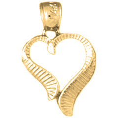 Yellow Gold-plated Silver Heart Pendant