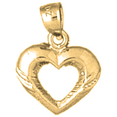 Yellow Gold-plated Silver Heart Pendant