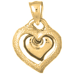 Yellow Gold-plated Silver Heart Pendant