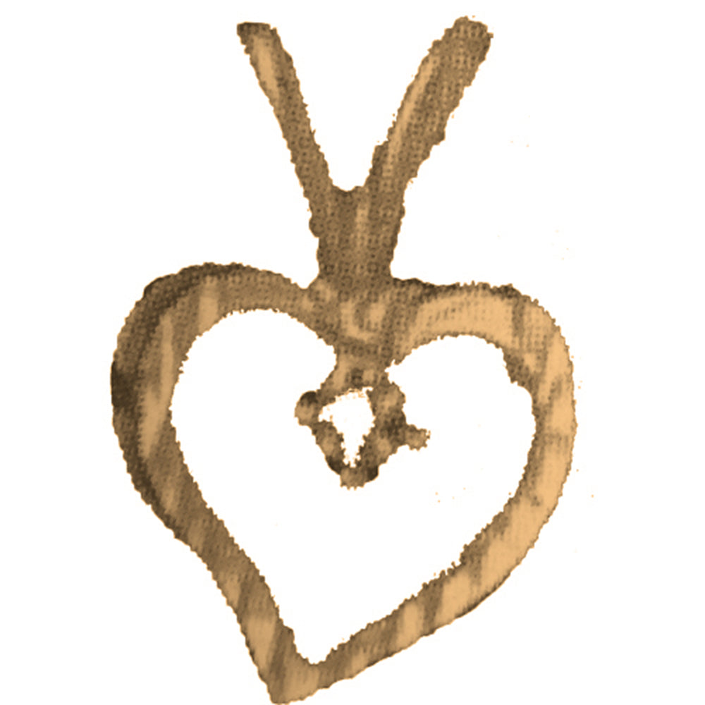 Yellow Gold-plated Silver Heart With Mounting Pendant