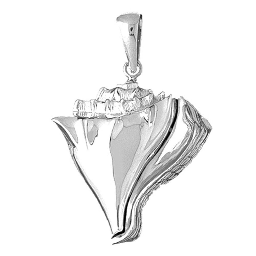 Sterling Silver Tricolor Shell Pendant