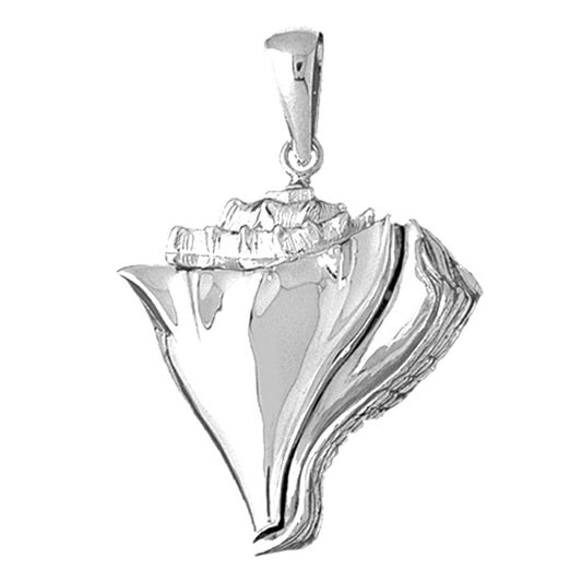 Sterling Silver Tricolor Shell Pendant