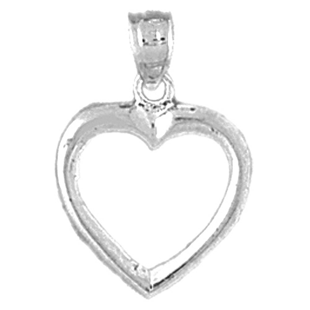 Sterling Silver Floating Heart Pendant