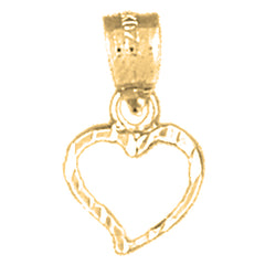 Yellow Gold-plated Silver Heart Pendant