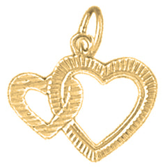 Yellow Gold-plated Silver Heart Pendant