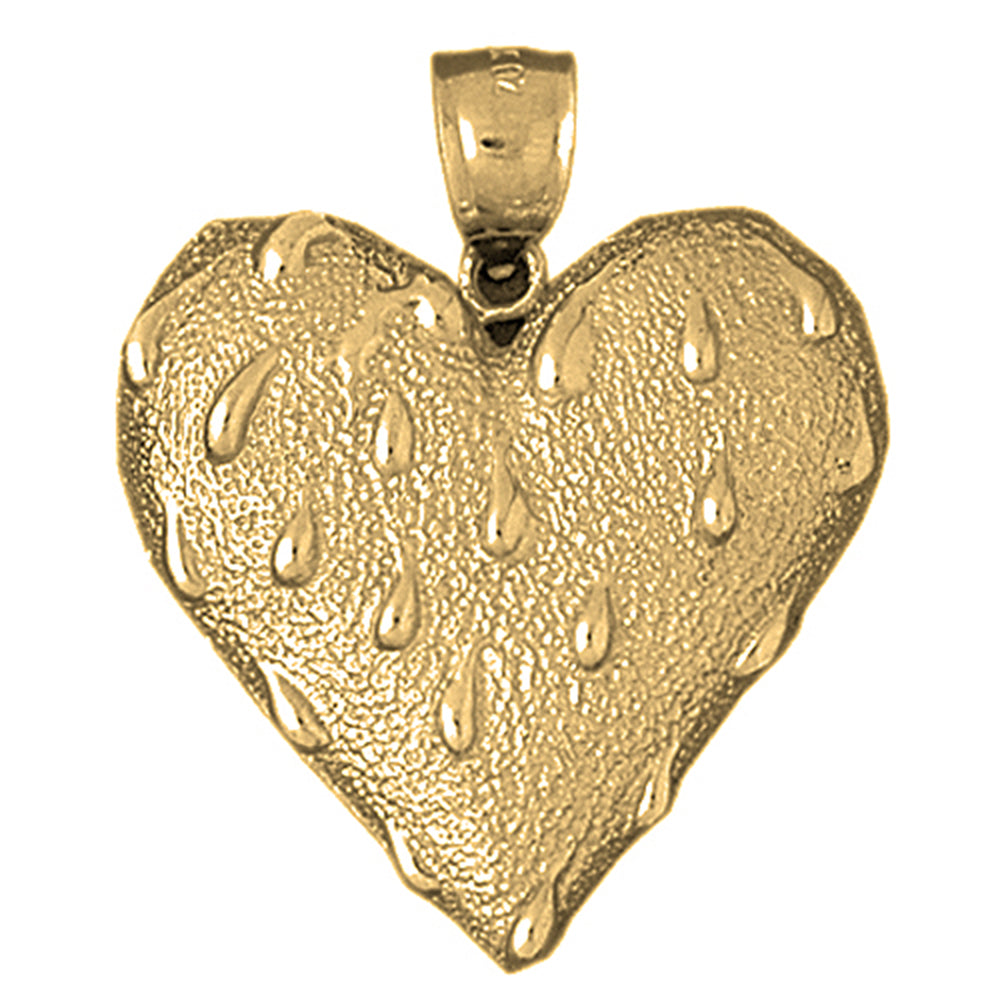 Yellow Gold-plated Silver Heart Pendant