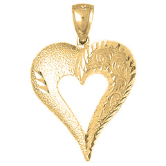 Yellow Gold-plated Silver Heart Pendant