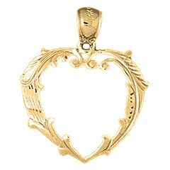 Yellow Gold-plated Silver Heart Pendant