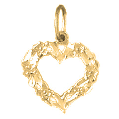 Yellow Gold-plated Silver Heart Pendant