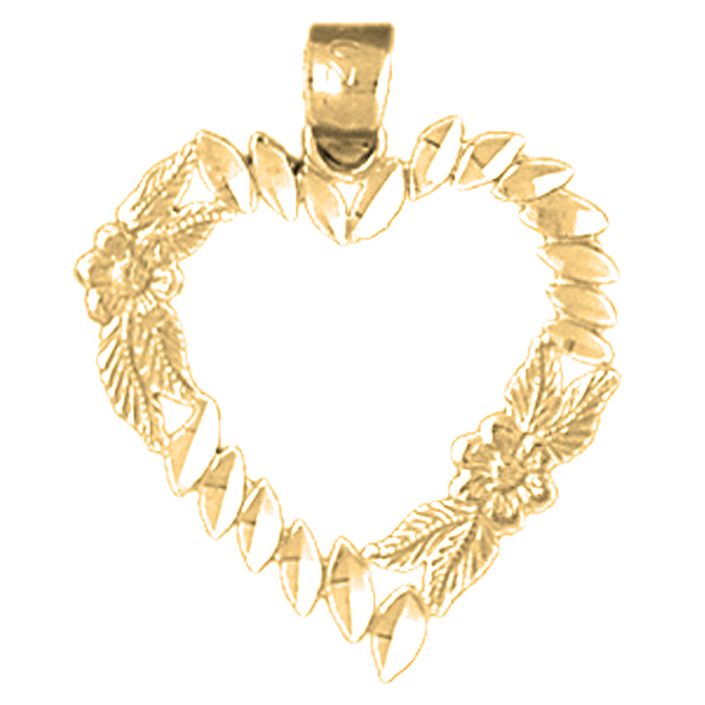 Yellow Gold-plated Silver Heart Pendant