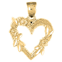 Yellow Gold-plated Silver Heart Pendant