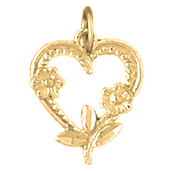 Yellow Gold-plated Silver Heart Pendant