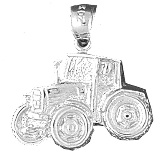 Sterling Silver Tractor Pendant