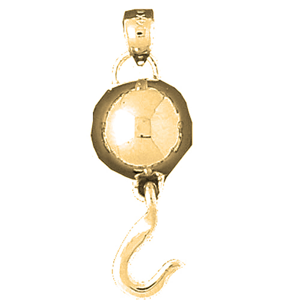 Yellow Gold-plated Silver Ball And Chain Pendant