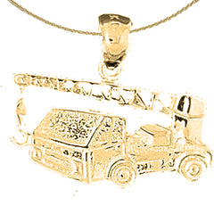 Sterling Silver Truck Pendant (Rhodium or Yellow Gold-plated)
