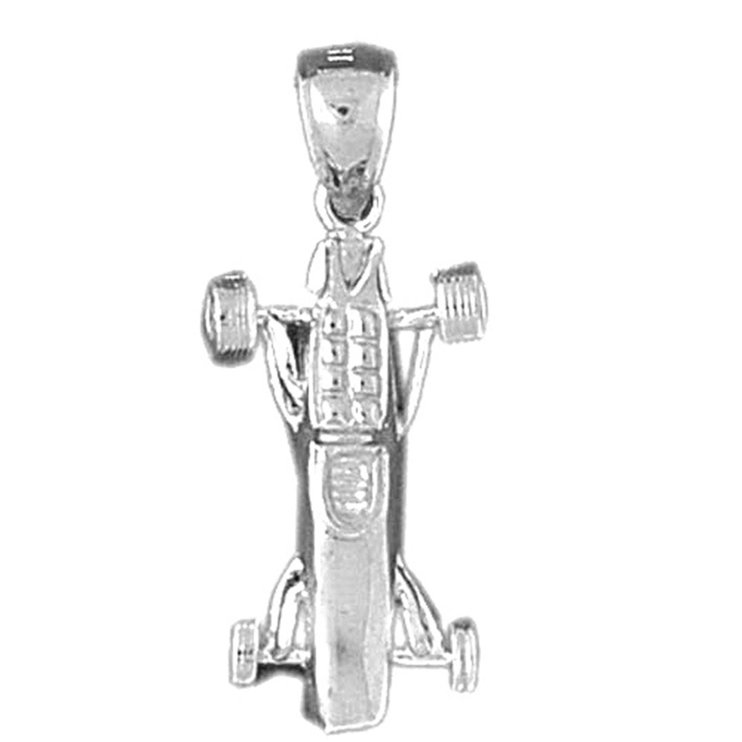 Sterling Silver 3D Car Pendant
