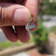 Sterling Silver Limo Pendant (Rhodium or Yellow Gold-plated)