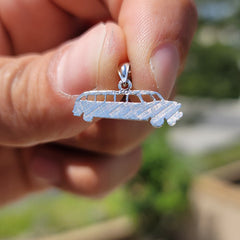 Sterling Silver Limo Pendant (Rhodium or Yellow Gold-plated)