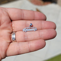 Sterling Silver Limo Pendant (Rhodium or Yellow Gold-plated)