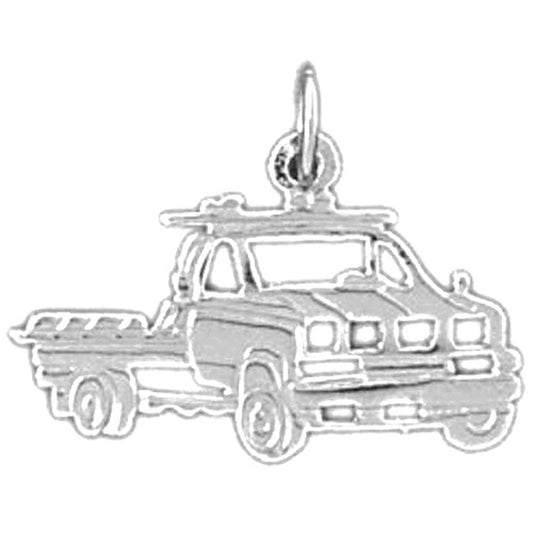 Sterling Silver Truck Pendant