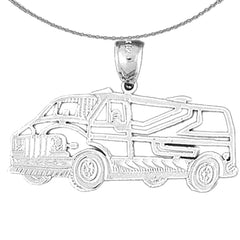 Sterling Silver Van Pendant (Rhodium or Yellow Gold-plated)