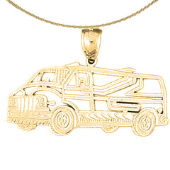 Sterling Silver Van Pendant (Rhodium or Yellow Gold-plated)